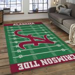 Alabama Crimson Tide Home Field Area Rugs NCAA Carpet Living Room Rugs F102130 - Dreamrooma