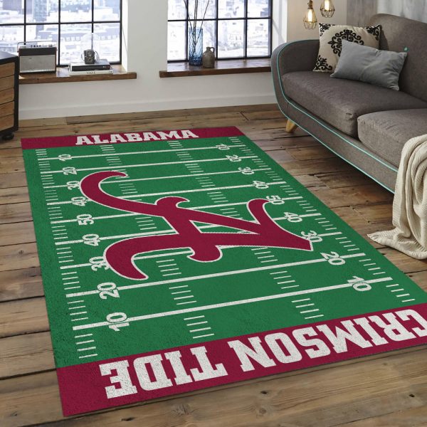 Alabama Crimson Tide Home Field Area Rugs NCAA Carpet Living Room Rugs F102130 - Dreamrooma