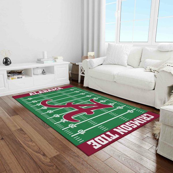 Alabama Crimson Tide Home Field Area Rugs NCAA Carpet Living Room Rugs F102130 - Dreamrooma
