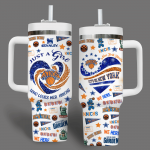 New York Knicks NBA Custom Stanley Quencher 40oz Stainless Steel Tumbler With Handle