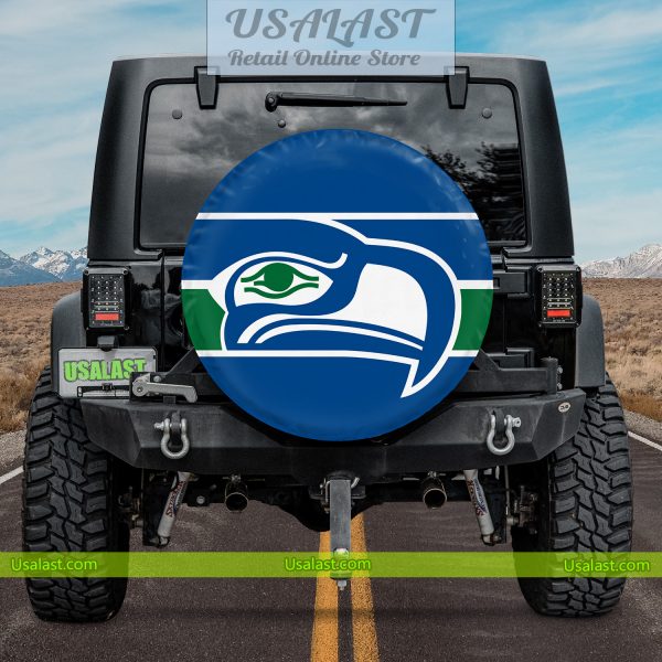 HOT Seattle Seahawks Big Logo Blue Spare Tire Cover