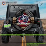 HOT Columbus Blue Jackets American Flag Spare Tire Cover