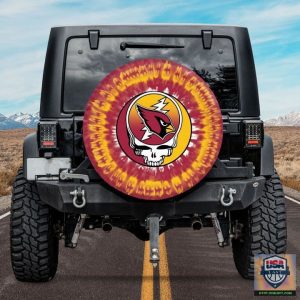 Arizona Cardinals Grateful Dead Spare Tire Cover - Badmintonshirt Shop