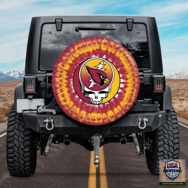 Arizona Cardinals Grateful Dead Spare Tire Cover - Badmintonshirt Shop