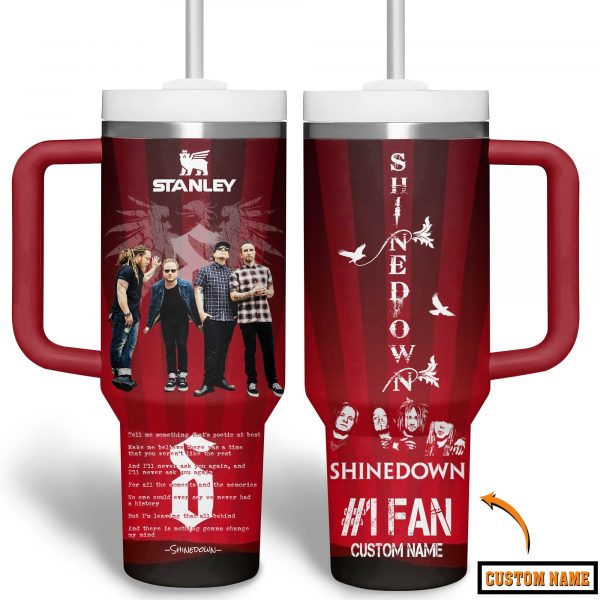 Shinedown Music Custom Stanley Quencher 40oz Stainless Steel Tumbler With Handle