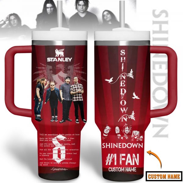 Shinedown Music Custom Stanley Quencher 40oz Stainless Steel Tumbler With Handle