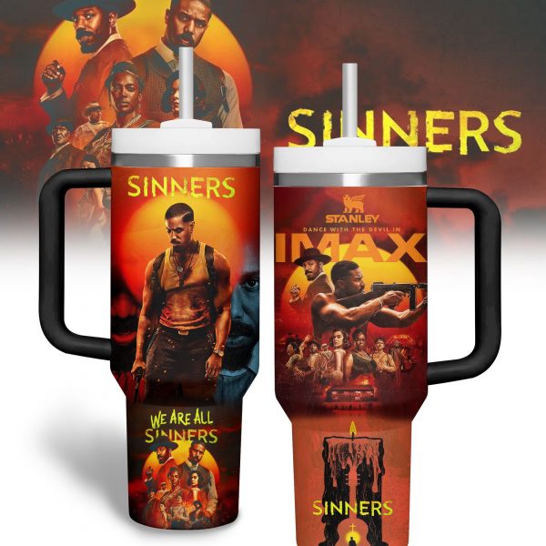 Sinners Movies Custom Stanley Quencher 40oz Stainless Steel Tumbler With Handle