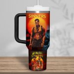 Sinners Movies Custom Stanley Quencher 40oz Stainless Steel Tumbler With Handle