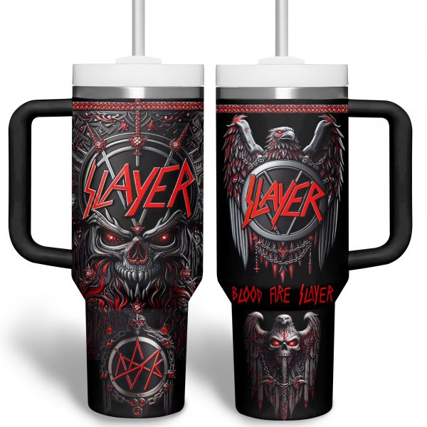 Slayer Music Custom Stanley Quencher 40oz Stainless Steel Tumbler With Handle