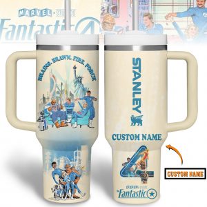The Fantastic Four: First Steps Movies Custom Stanley Quencher 40oz Stainless Steel Tumbler With Handle