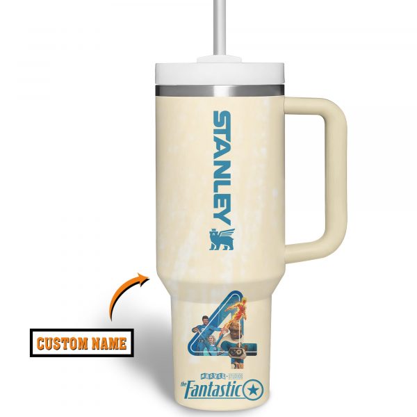 The Fantastic Four: First Steps Movies Custom Stanley Quencher 40oz Stainless Steel Tumbler With Handle
