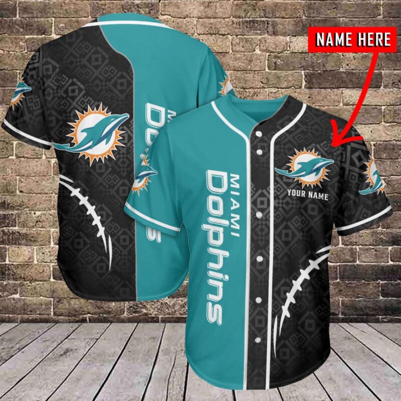 Miami Dolphins Baseball Jersey V1