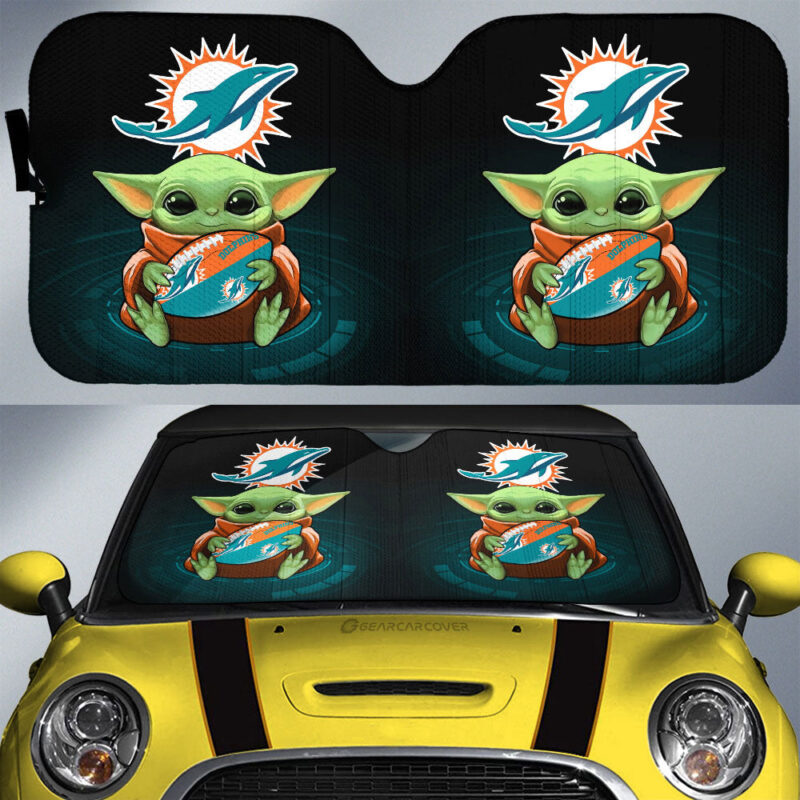 Miami Dolphins Car Sunshade Custom Car Accessories For Fan