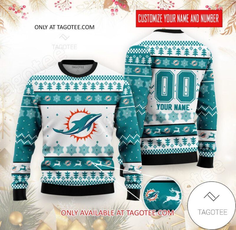 Miami Dolphins Custom Ugly Christmas Sweater