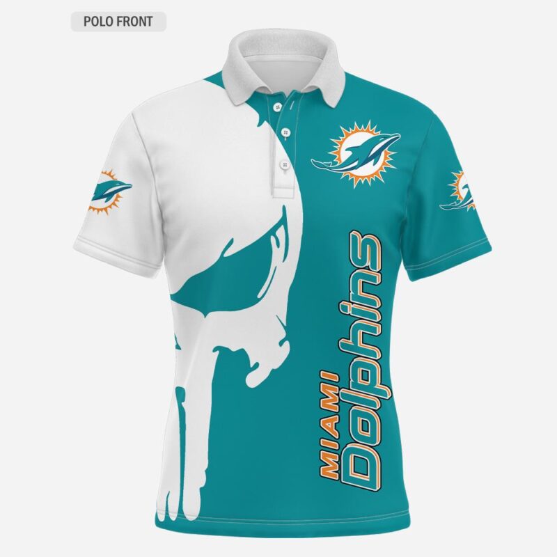 Miami Dolphins Full Printing Polo Shirt