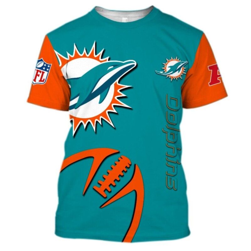 Miami Dolphins Men's T Shirt Football Summer V10