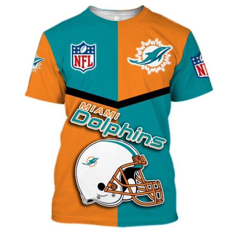Miami Dolphins Men's T Shirt Football Summer V8