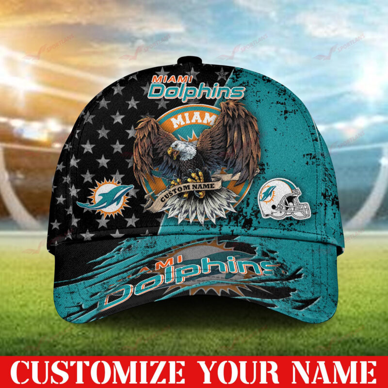 Miami Dolphins NFL 3D Personalized Classic Cap DTCA280220