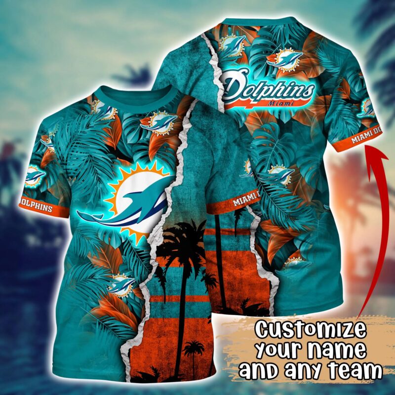 Miami Dolphins NFL Flower Tshirt For Fans