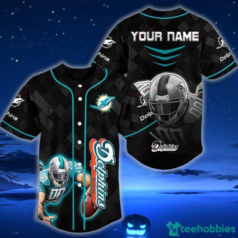 Miami Dolphins NFL Personalized Name Baseball Jersey Shirt