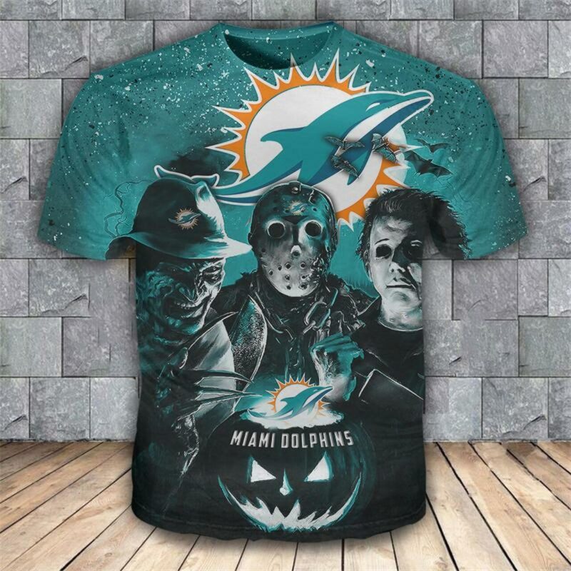 Miami Dolphins Tshirt All Over Print 3D