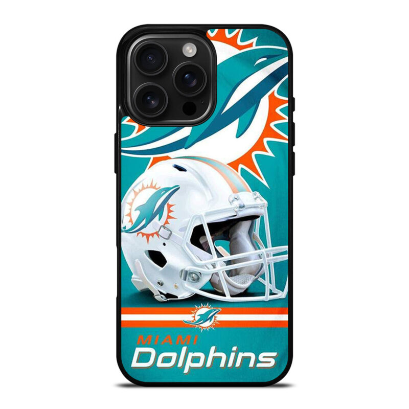 NFL MIAMI DOLPHINS HELMET LOGO iPhone 16 Pro Max Case Cover