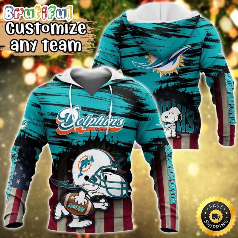 Brilliant NFL Miami Dolphins Hoodie Snoopy Sports Hoodie Online Retailer
