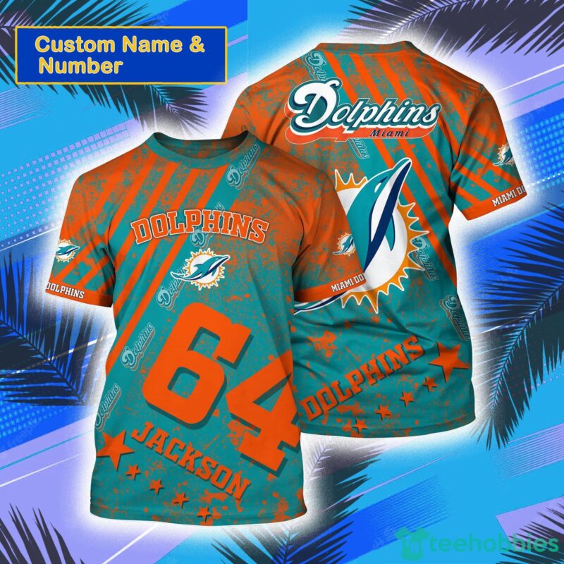Depot Miami Dolphins NFL Custom Name And Number All Over Print 3D T-Shirt In Stock Today