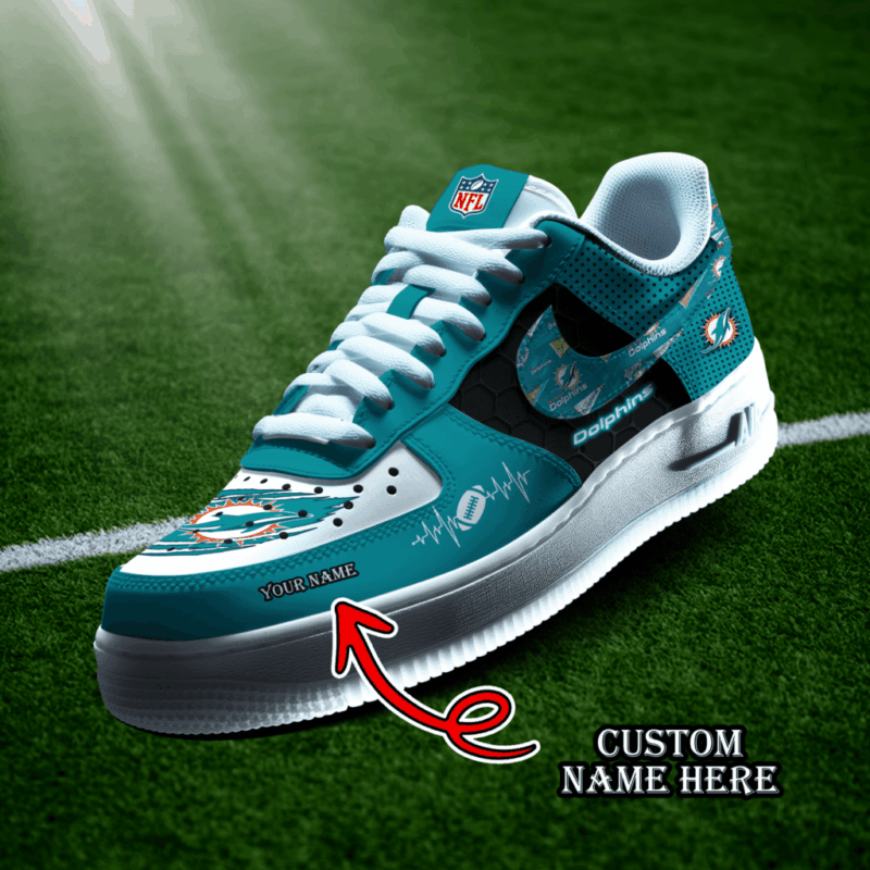 Miami Dolphins | Air Force 1 HeartBeat Ball Trending - Gift Nest World