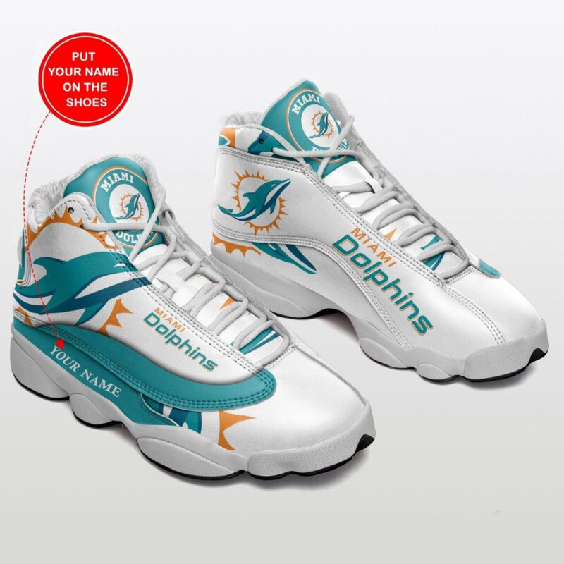 Miami Dolphins Air Jordan 13 Sneakers Sport Shoes For Fan Sneakers Style2