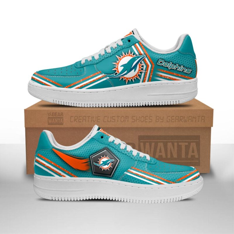 Miami Dolphins Air Sneakers Custom Force Shoes For Fans