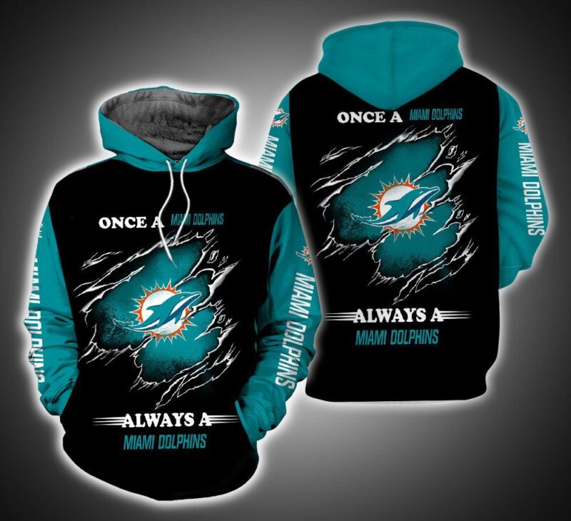 Miami Dolphins Always a Fan 3D Print Hoodie