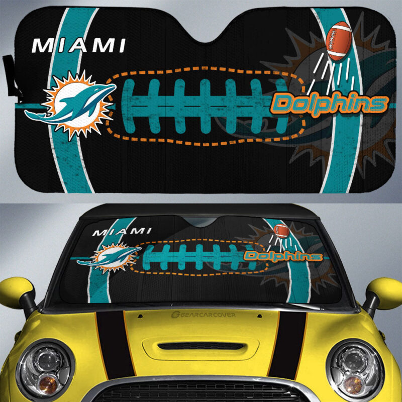 Miami Dolphins Car Sunshade Custom Car Accessories
