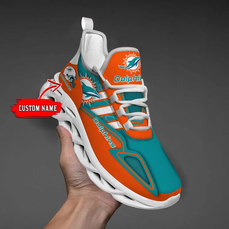 Miami Dolphins Clunky Max Soul Shoes NFL Personalized