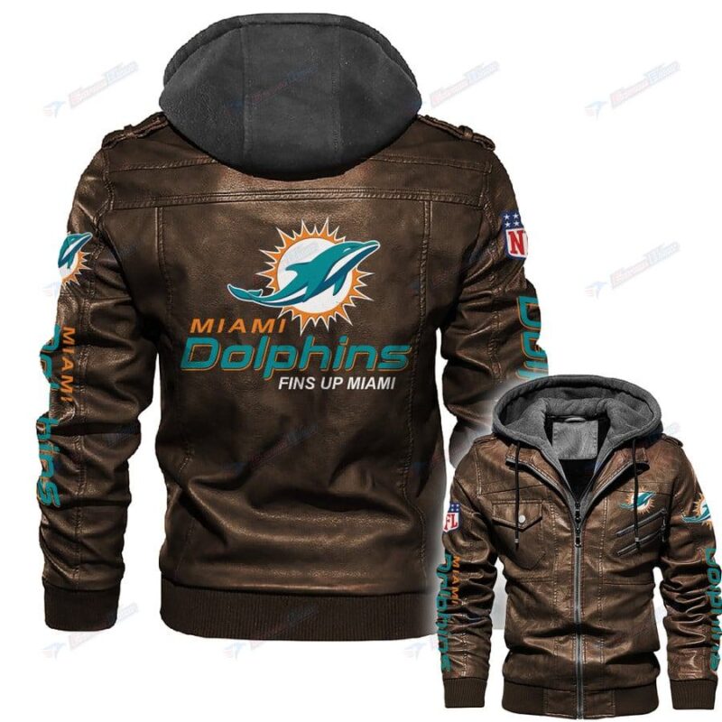 Miami Dolphins Leather Jacket