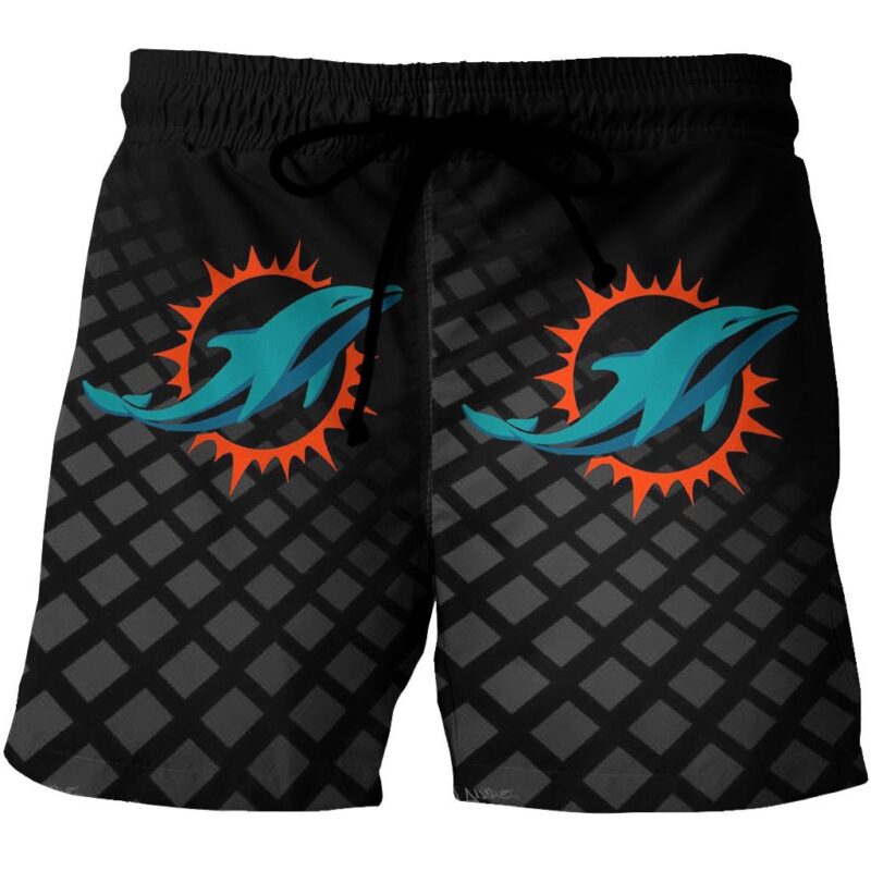 Miami Dolphins Logo 1 3D All Over Print Summer Beach Hawaiian Short