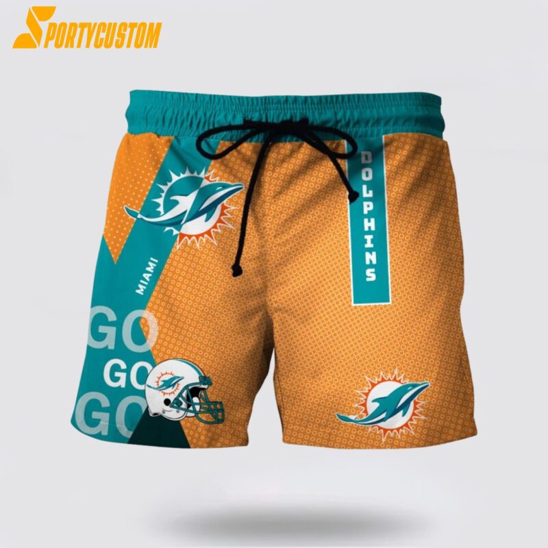 Miami Dolphins Mens Nfl Beach Board Shorts Best Gift For Fans