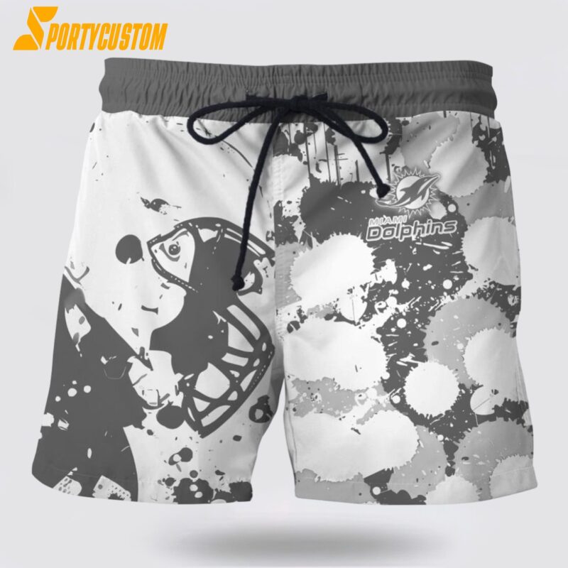 Miami Dolphins Mens Nfl Beach Board Shorts For Big Fans
