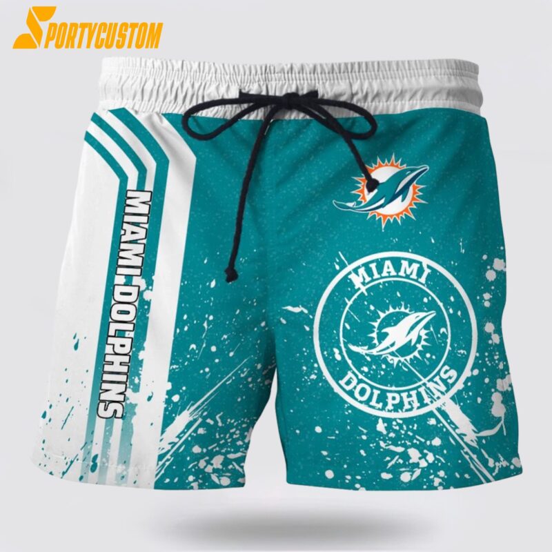 Miami Dolphins Mens Nfl Beach Board Shorts For Hot Fans