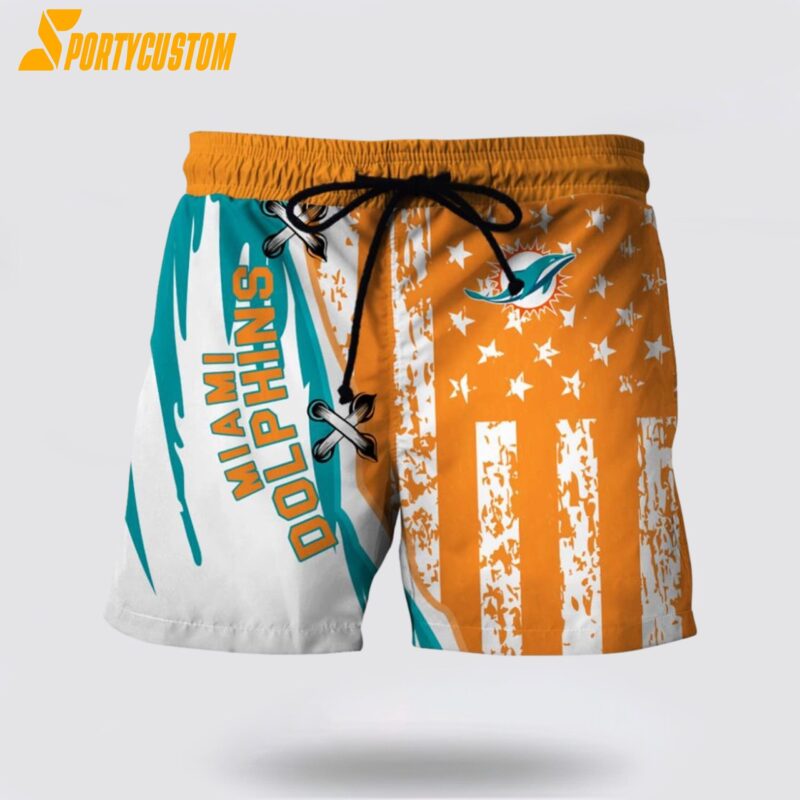 Miami Dolphins Mens Nfl Beach Board Shorts Limited Edition Gift