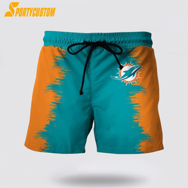 Miami Dolphins Mens Nfl Beach Board Shorts Summer Gift For Fans