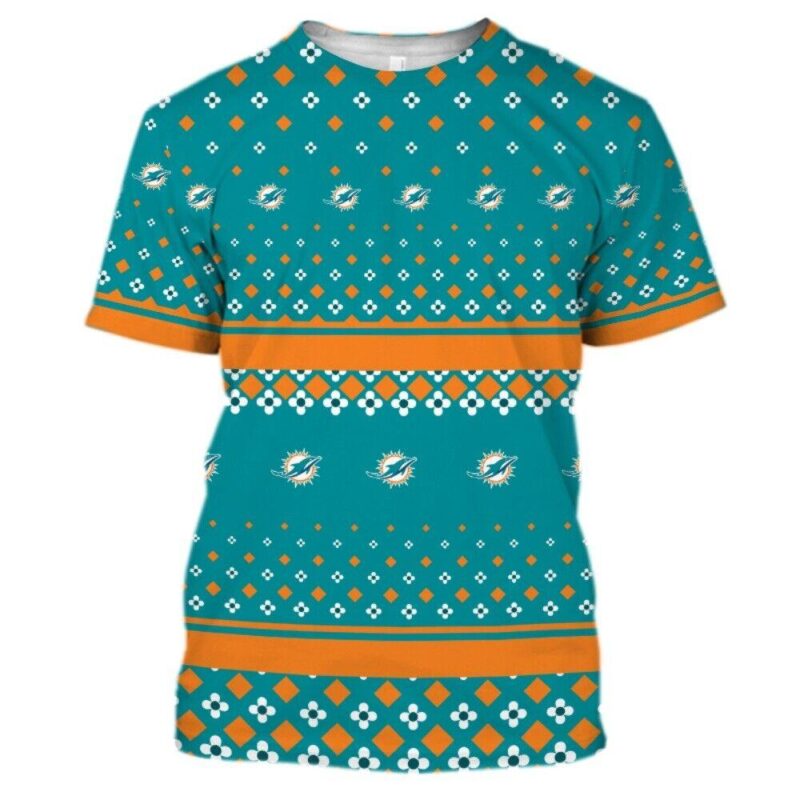 Miami Dolphins Men's T Shirt Football Summer V9