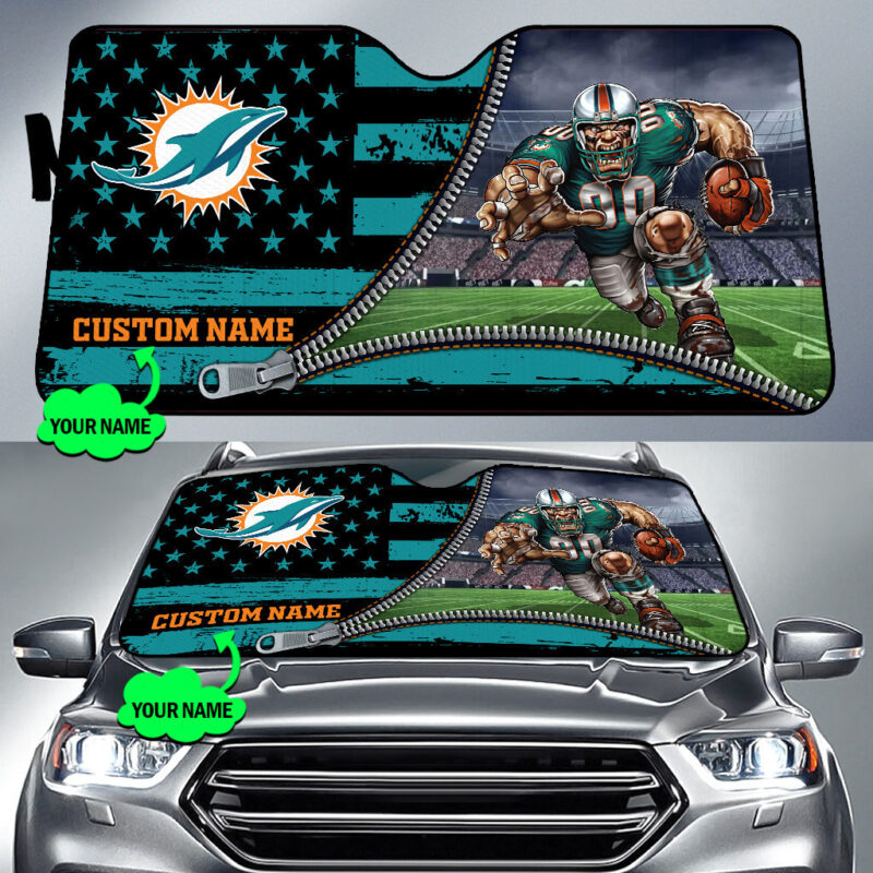 Miami Dolphins NFL Car Sun Shade