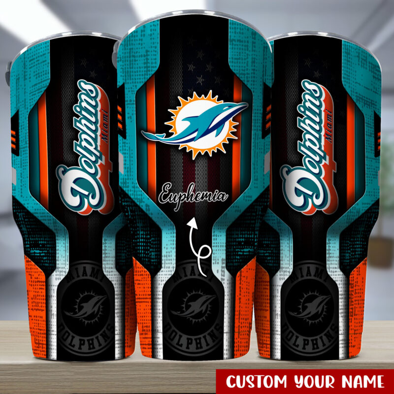 Miami Dolphins NFL-Custom Tumbler For American Sports Fans TU30895