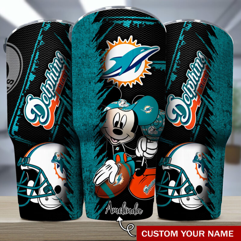 Miami Dolphins NFL-Custom Tumbler For Mickey And Sports Fan TU31362