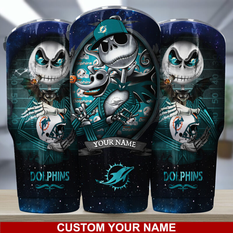 Miami Dolphins NFL-Custom Tumbler Jack The Nightmare Before Christmas TD30817
