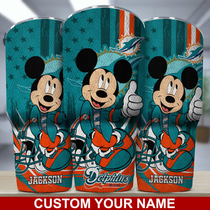 Miami Dolphins NFL-Custom Tumbler Mickey Mouse For You NA24531