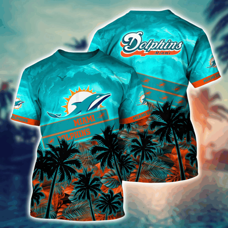 Miami Dolphins NFL Flower Tshirt Custom Summer Football V10