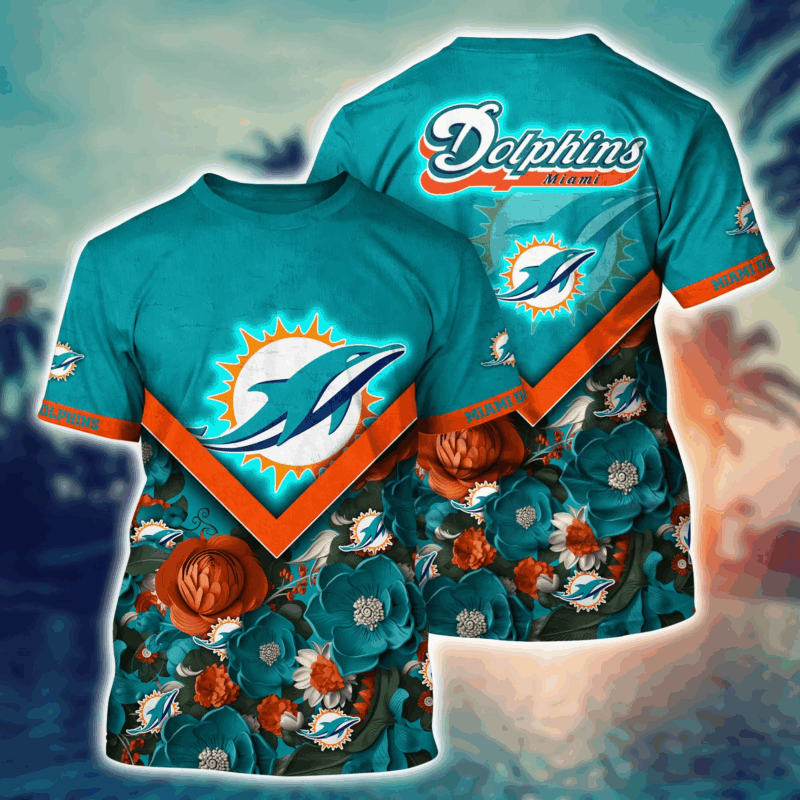 Miami Dolphins NFL Flower Tshirt Custom Summer Football V2