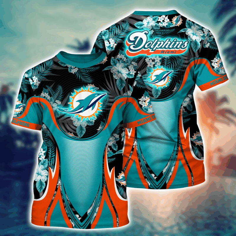 Miami Dolphins NFL Flower Tshirt Custom Summer Football V4